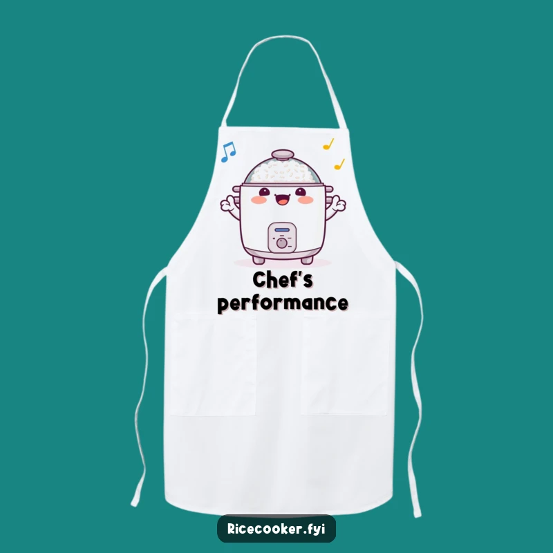 Funny Cheerful Rice Cooker Apron: Cook with Cadence!