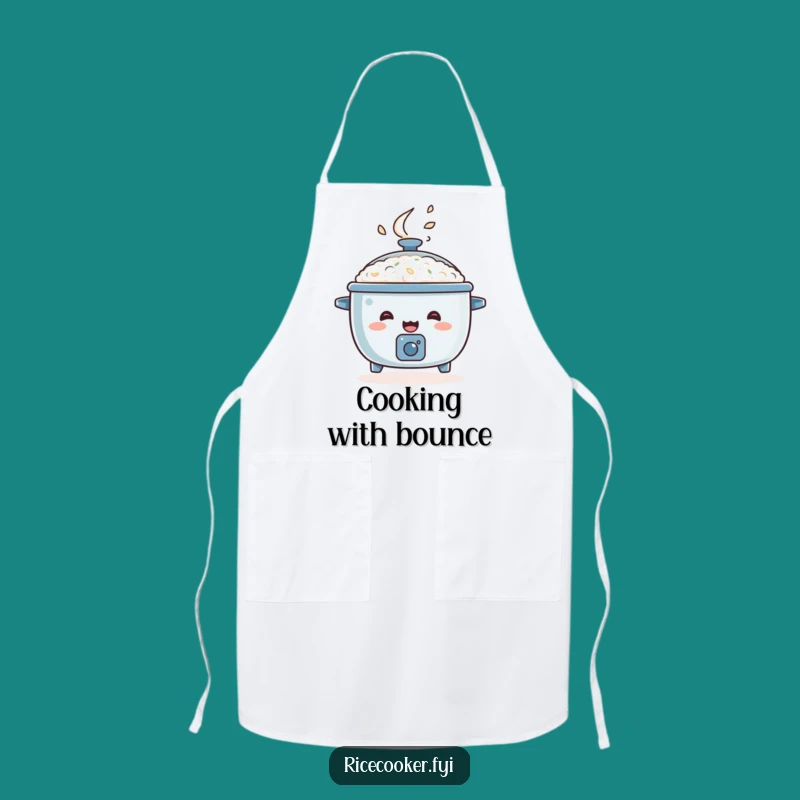 Funny Happy Rice Cooker Apron: Cook with Energy & Fun Gift