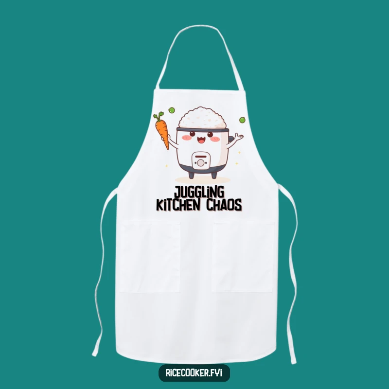 Funny Happy Rice Cooker Apron: Juggle Your Way Through Cooking with Fun