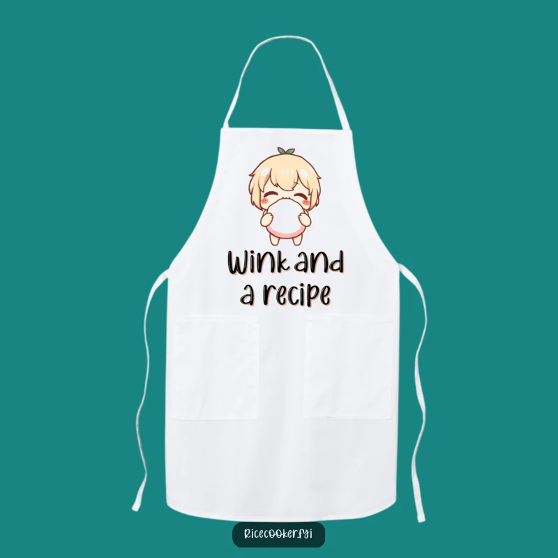 Funny Onigiri Chef Apron: Cook with a Wink Using This Playful Rice Ball Holder Gift