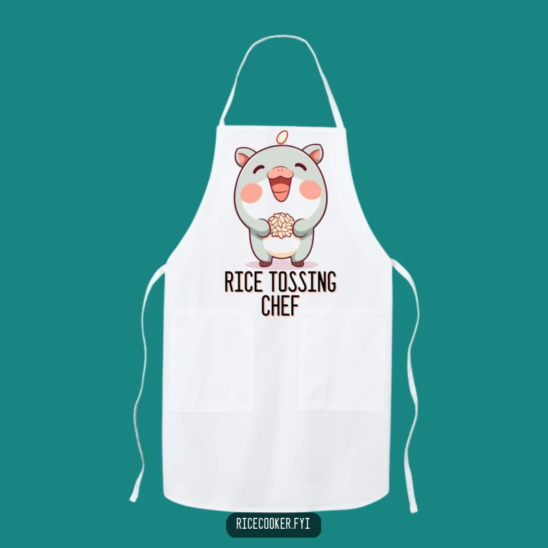 Funny Rice Hopper Apron - Chef Character, Perfect Kitchen Funny Gift!
