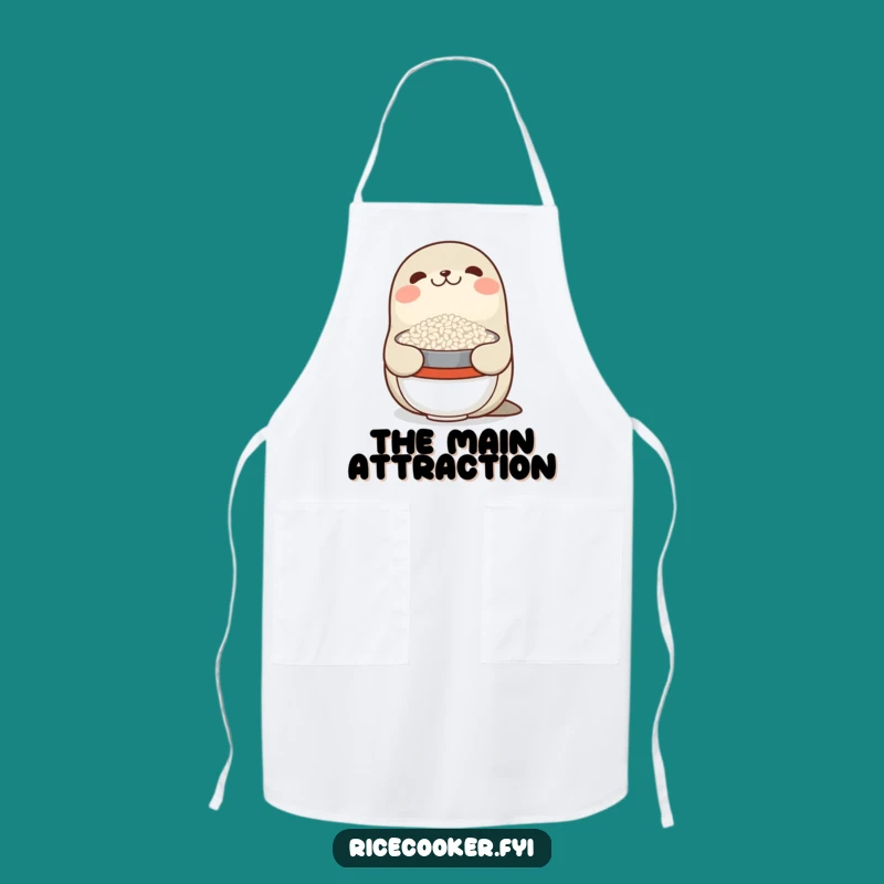 Funny Seal Rice Balance Apron: Master Your Kitchen with Skill!