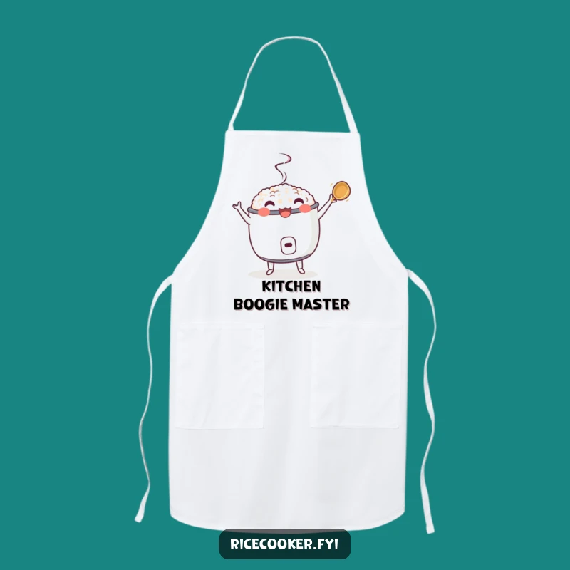 Funny Dancing Rice Cooker Apron - Twirling Chef Style, Humorous Kitchen Gift