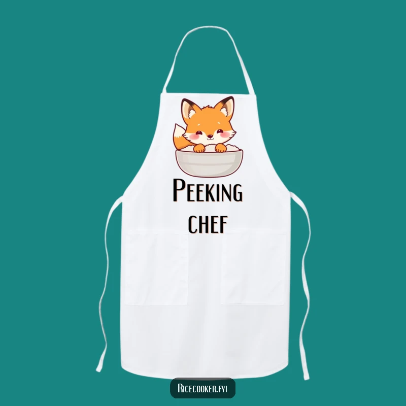 Funny Fox Rice Lid Apron: Cook with Curiosity and Flair