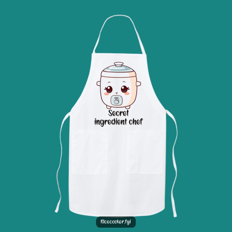Funny Winking Rice Cooker Apron, Playful Wide-Eyed Chef Bib, Humorous Cooking Gift