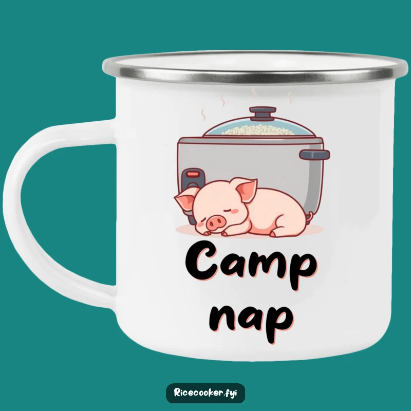 Funny Piglet Camping Mug: Sip Your Coffee Peacefully on Your Next Adventure