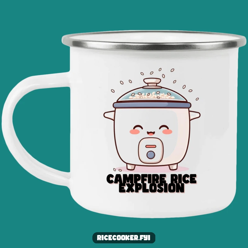 Funny Giggling Rice Cooker Camping Mug: Outdoor Laughs!