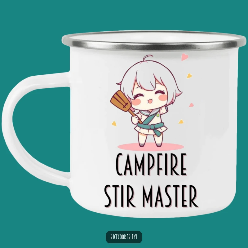 Durable Funny Rice Paddle Camping Mug: Twirling Camp Companion - Hilarious Outdoor Gift