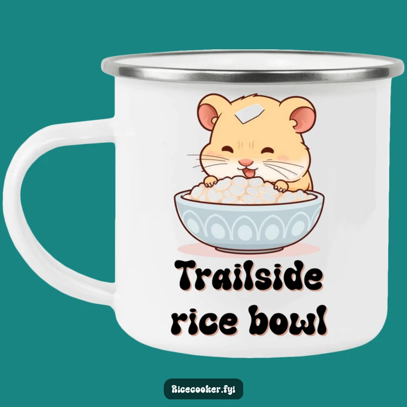 Durable Funny Hamster Rice Camping Mug: Fuel Your Adventures with Deliciousness!