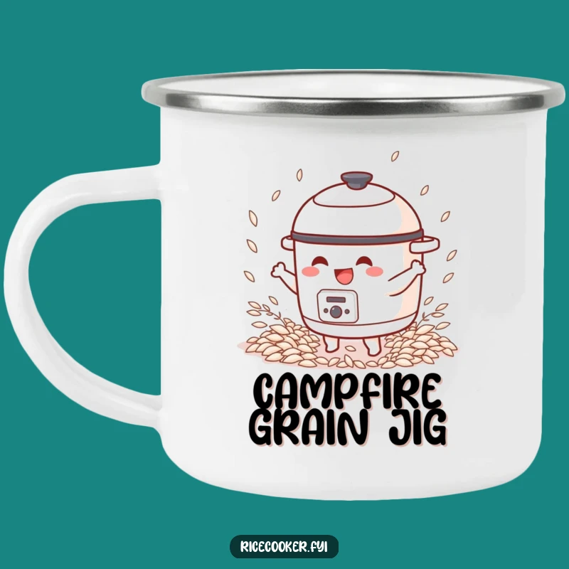 Funny Dancing Rice Cooker Camping Mug, Outdoor Grain Dance Cup, Adventurous Gift