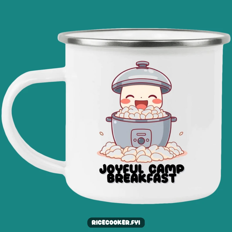Funny Joyful Rice Cooker Camping Mug - Fluffy Outdoors, Humorous Adventure Gift