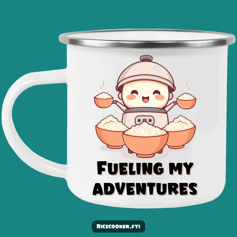 Funny Rice Cooker Juggling Camping Mug - Adventure Fuel with a Smile