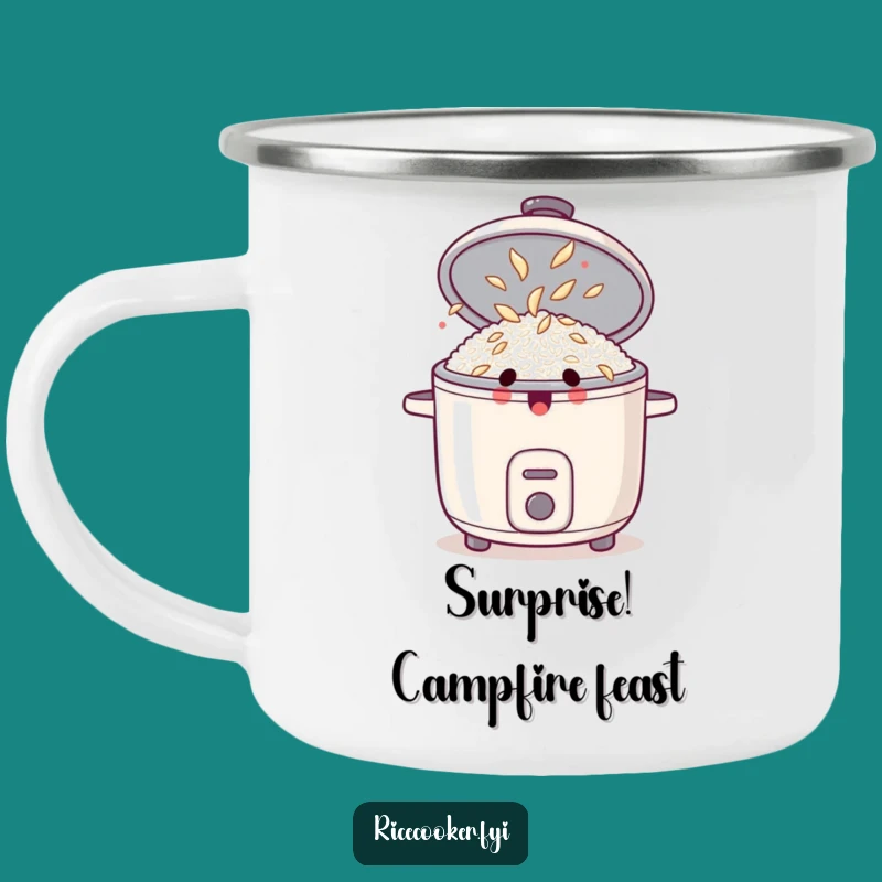 Funny Surprised Rice Cooker Camping Mug: Your Hilarious Companion for Outdoor Meals