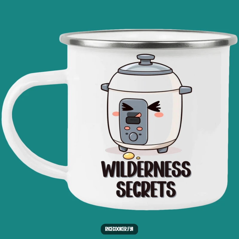 Funny Winking Rice Cooker Camping Mug: Mischief on the Go as a Gift