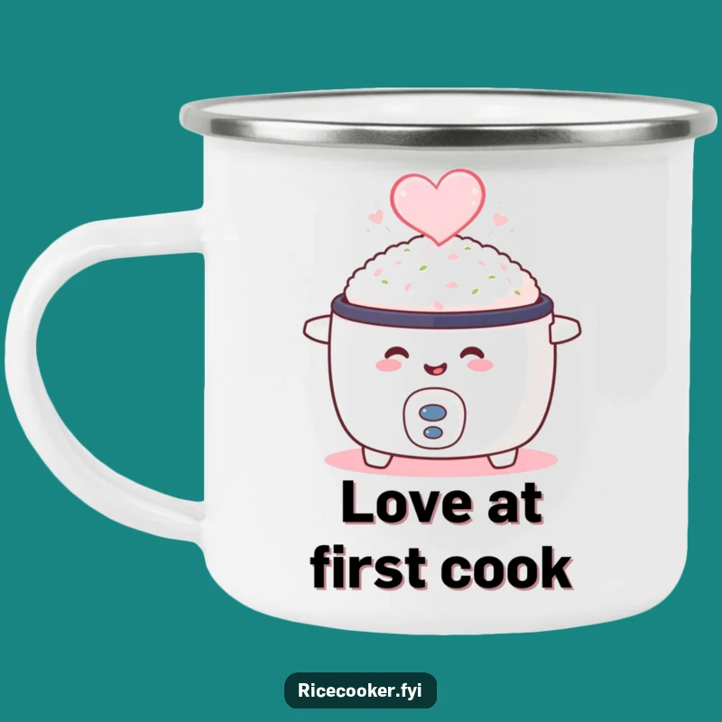 Funny Smiling Rice Cooker Camping Mug: Your Heartwarming Outdoor Kitchen Companion