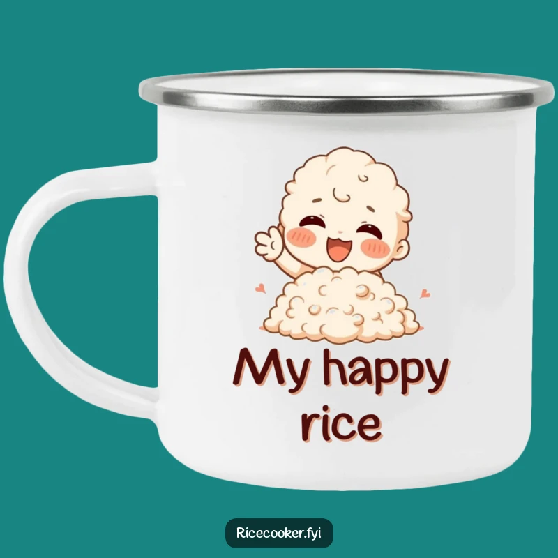 Funny Rice Lover Camping Mug - Outdoor Feast, Perfect Adventure Funny Gift!