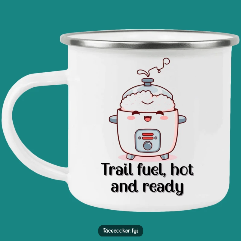 Funny Mischievous Rice Cooker Camping Mug - Steamy Adventure, Outdoor Humorous Gift