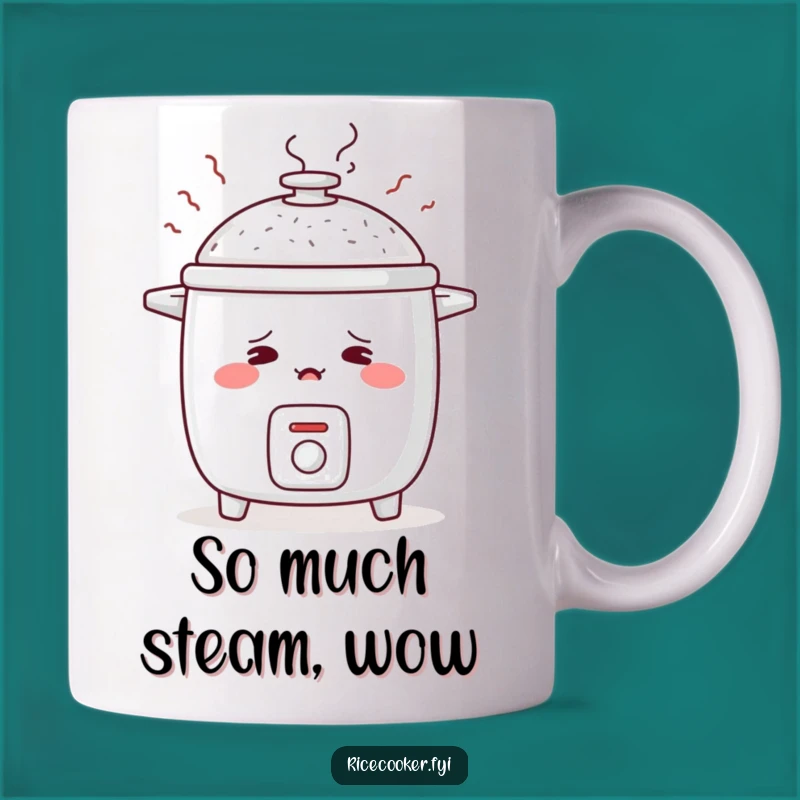 Funny Blushing Rice Cooker Mug: Awkwardly Delicious Gift!