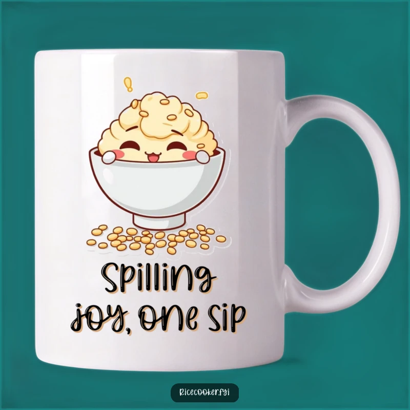 Funny Bowl Mug: Mischievous Spiller of Grains, Perfect Gift for Foodies