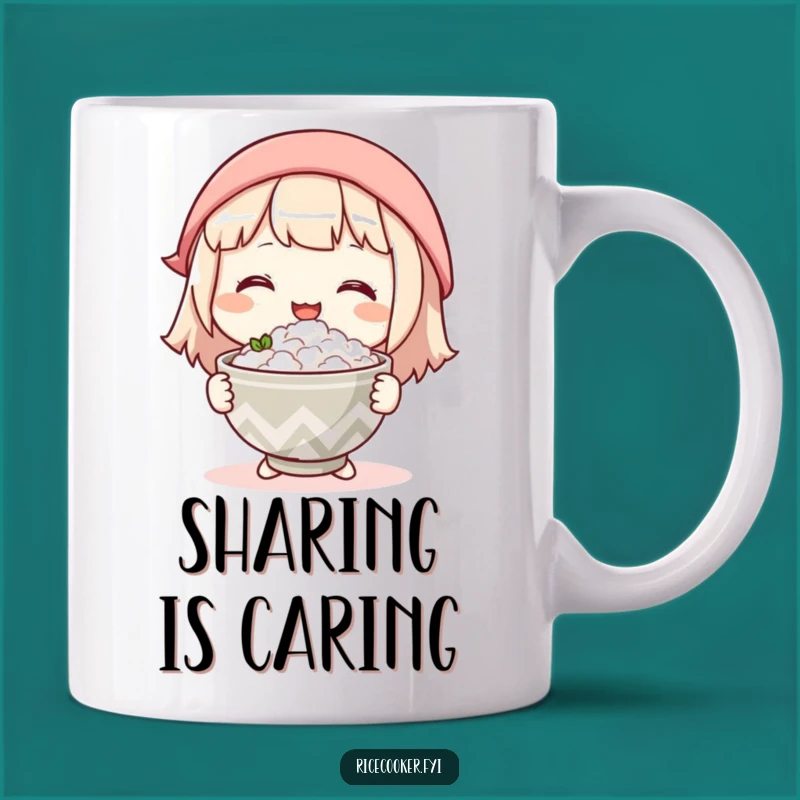 Funny Caring Rice Mug: Share Warmth with This Gentle Foodie Offering Gift
