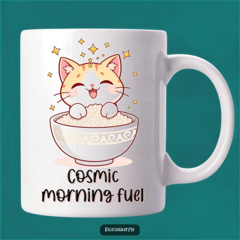Funny Cat Rice Stars Mug: Whimsical Magic - A Perfect Funny Gift