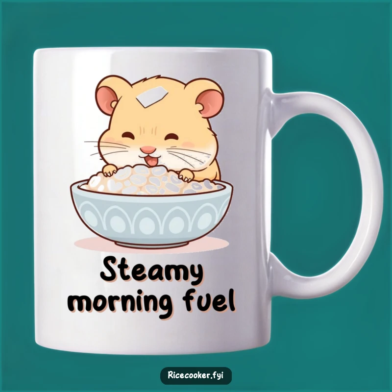 Funny Hamster Rice Lover Mug: Delicious Delights for Your Morning Brew!