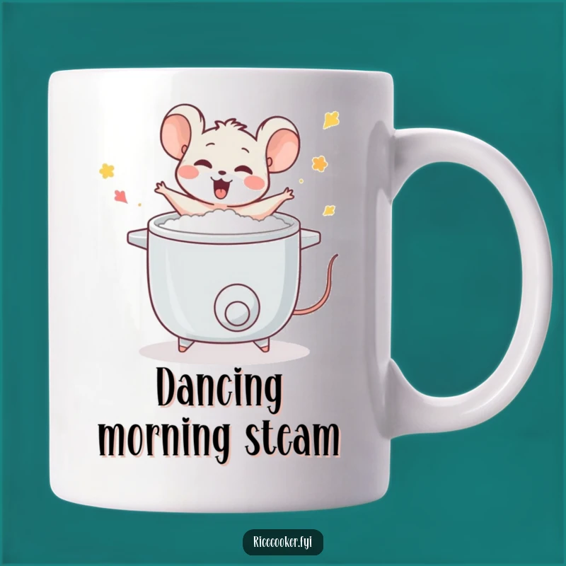 Funny Mouse Rice Cooker Dance Mug: Celebrate Your Meals with Joy!