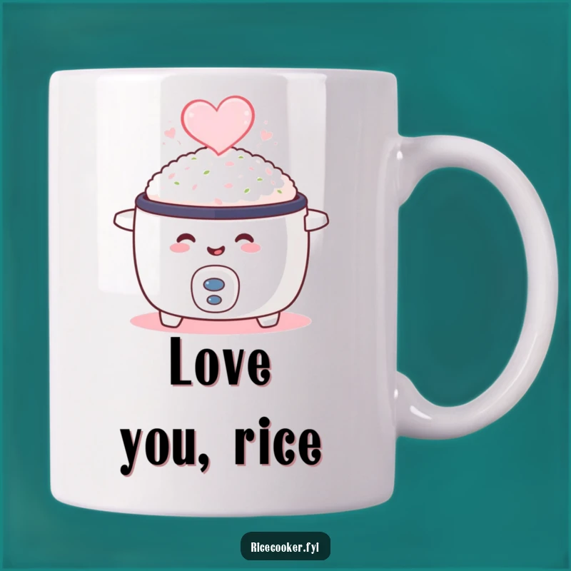 Funny Smiling Rice Cooker Heart Mug: A Whimsical Gift of Love and Laughter