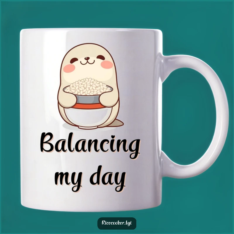 Funny Smiling Seal Rice Bowl Mug: A Balancing Act of Joy!