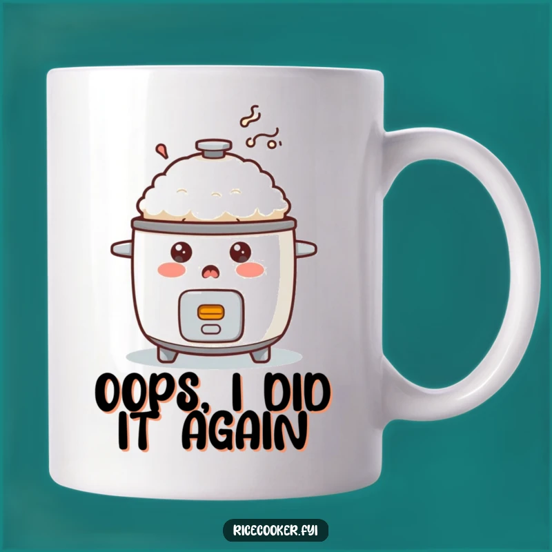 Funny Surprised Rice Cooker Smoke Mug: A Hilarious Cooking Mishap Gift