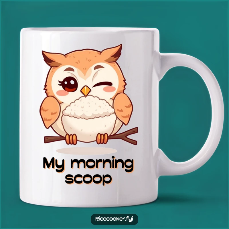 Funny Winking Owl Rice Ball Mug: A Hoot of a Gift for Foodies!