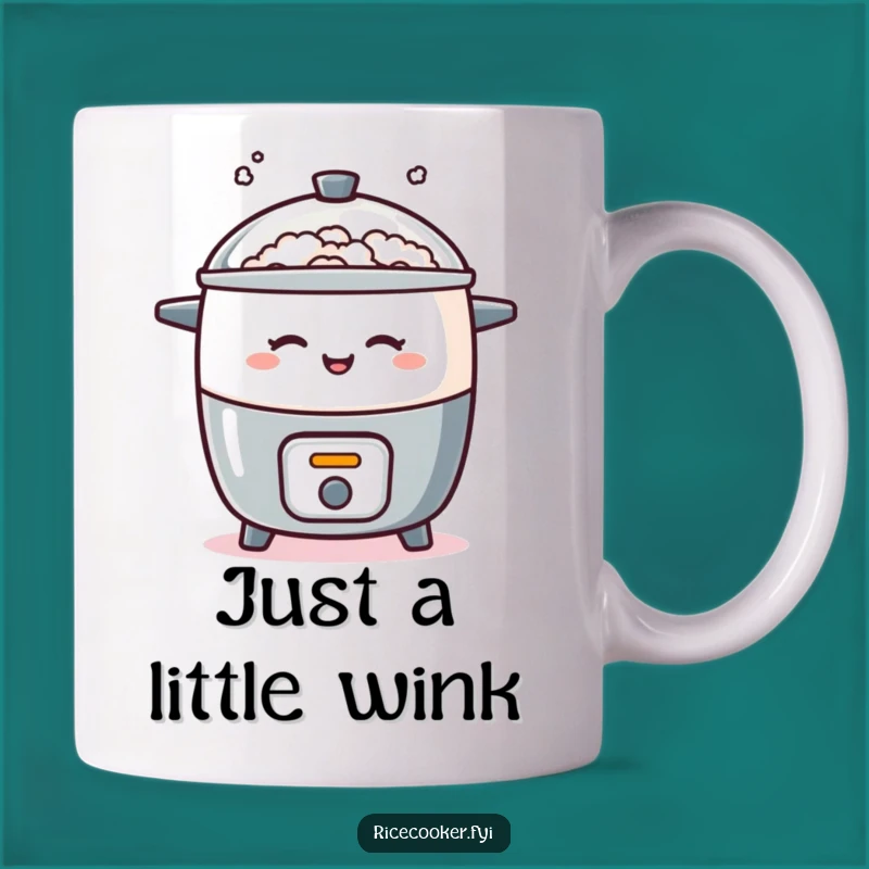 Funny Winking Rice Cooker Mug - Steamy Wink Design, Perfect Playful Humorous Gift
