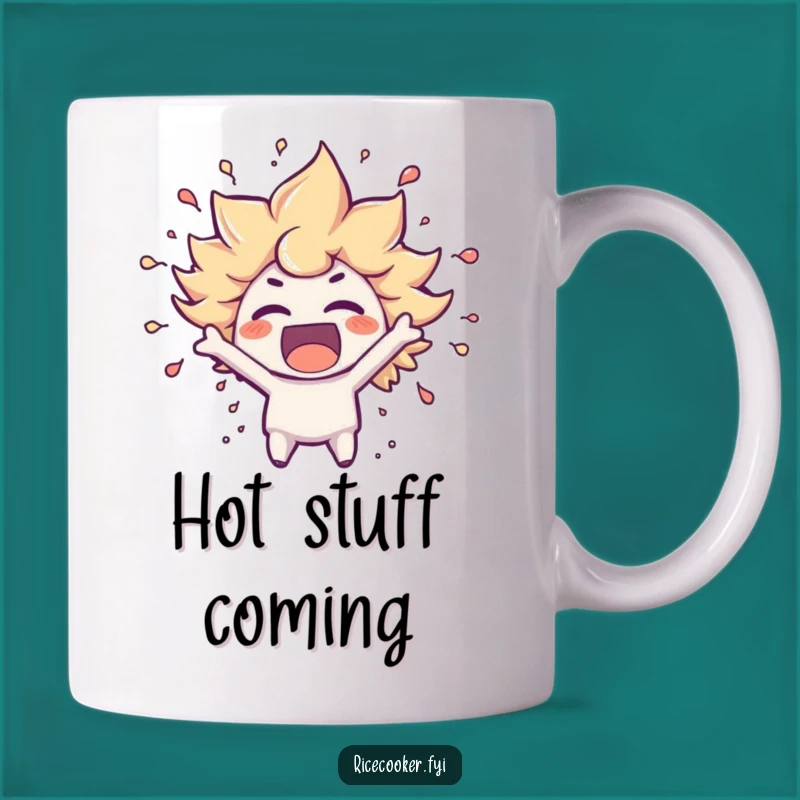 Funny Excited Character Mug: Feel the Heat with This Hilarious Burst of Energy Gift