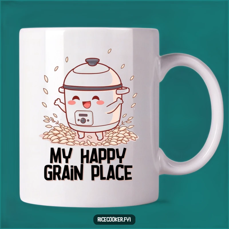 Funny Dancing Rice Cooker Mug, Joyful Grain Dance, Perfect Humorous Kitchen Gift