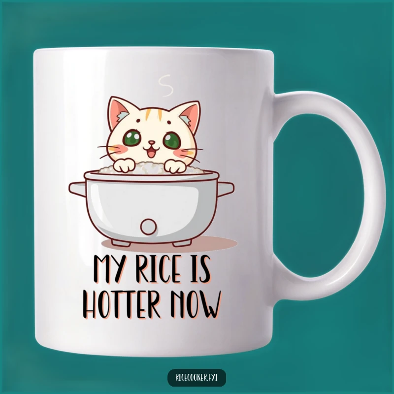 Funny Surprised Cat Rice Cooker Mug - Hilarious Pet Owner Gift for Cat Lovers