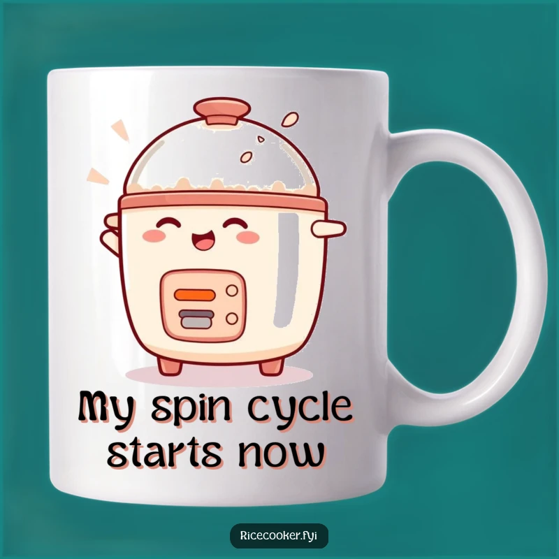 Funny Rice Cooker Spin Mug - A Delighted Chef's Perfect Gift