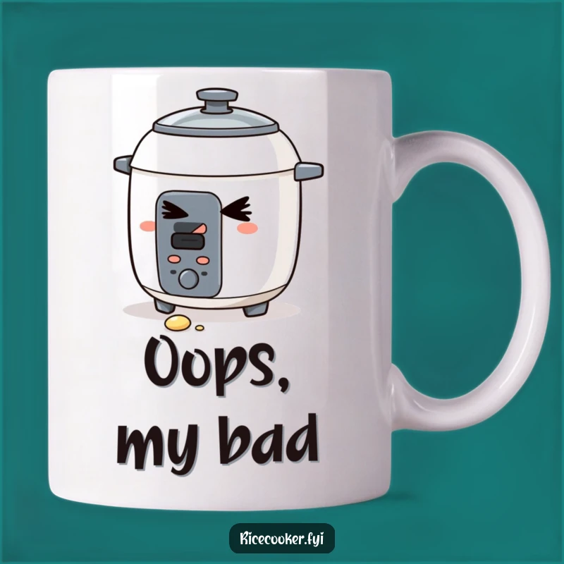 Funny Winking Rice Cooker Mug: Naughty Kitchen Appliance for a Humorous Gift
