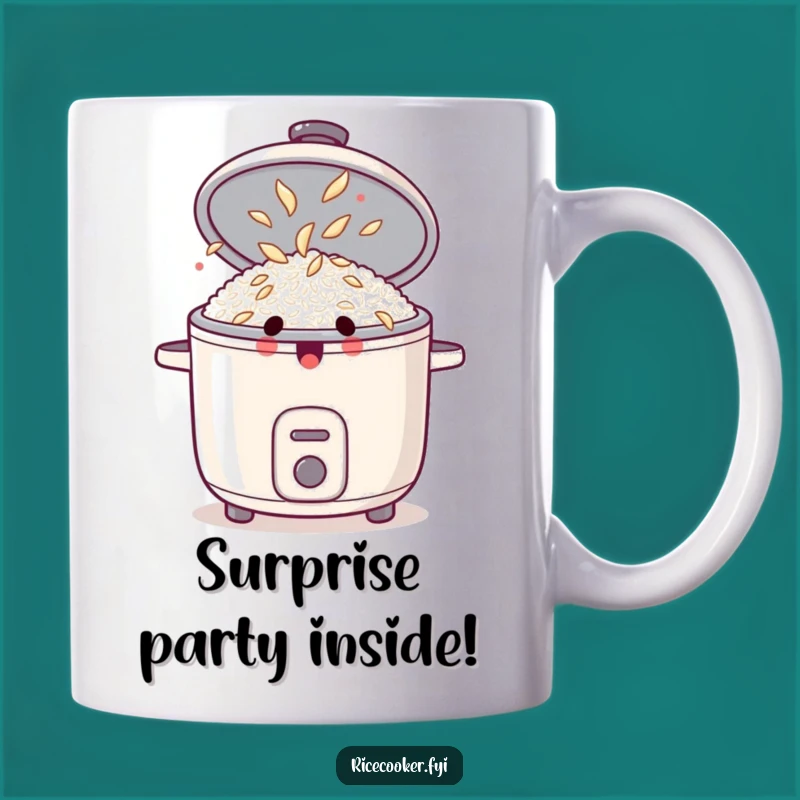 Funny Surprised Rice Cooker Mug: A Hilarious Reveal Gift for Kitchen Fun