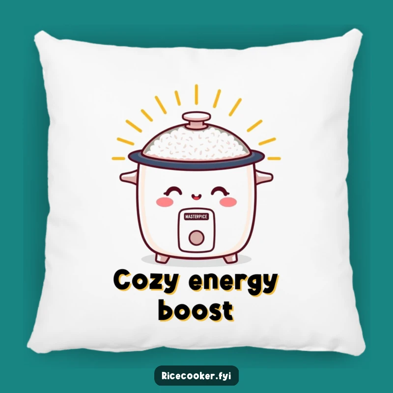 Funny Smiley Rice Cooker Pillow - Warm Comfort, Humorous Home Decor Gift