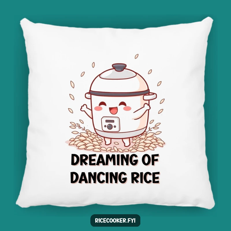 Funny Dancing Rice Cooker Pillow, Cozy Grain Dance Cushion, Humorous Home Accent Gift