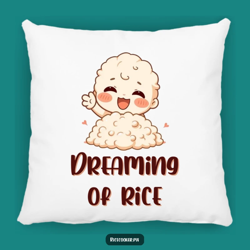 Funny Rice Lover Pillow - Soft Cushion, Perfect Cozy Funny Gift!