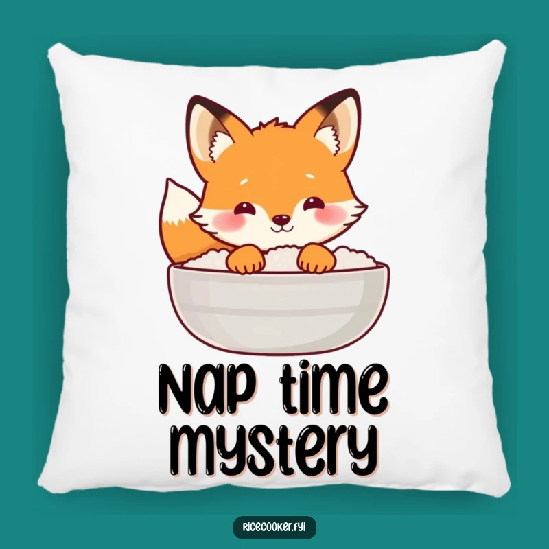 Funny Fox Rice Lid Pillow: Snuggle Up with a Little Mystery