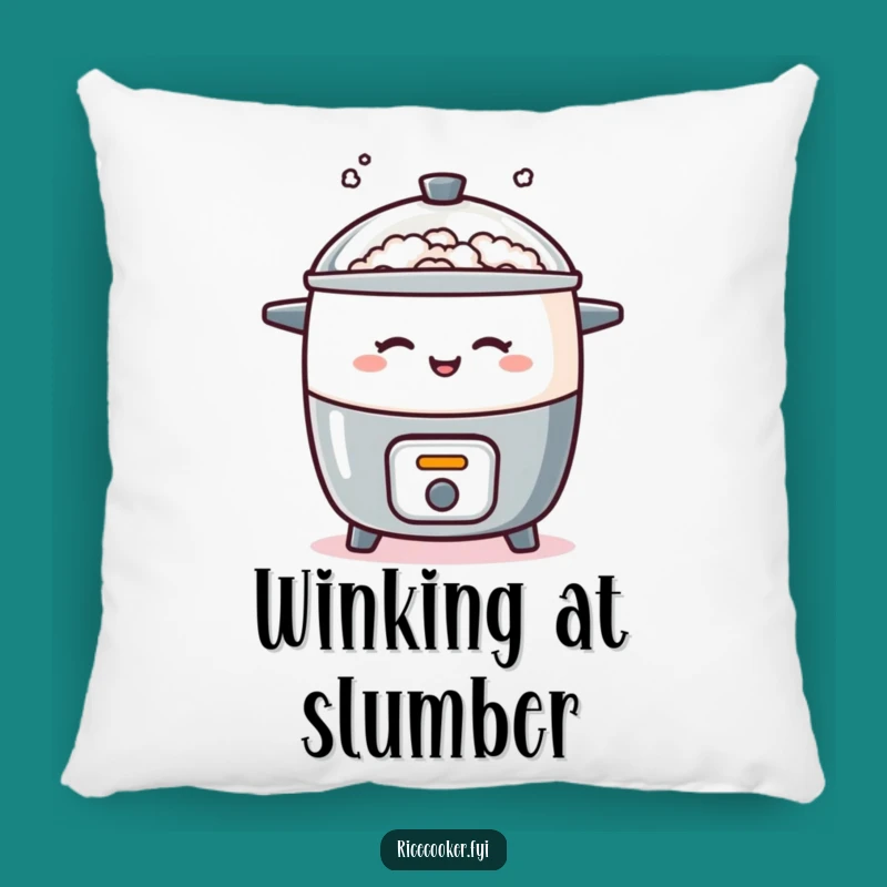 Funny Winking Rice Cooker Pillow - Steamy Comfort, Humorous Home Decor Gift