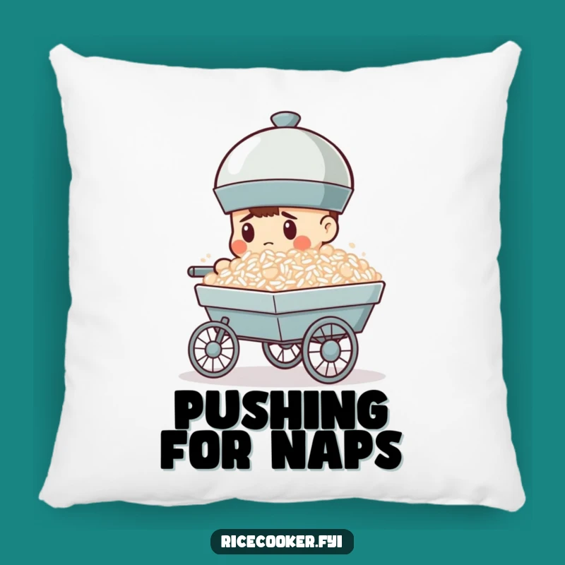 Funny Determined Rice Cooker Pillow: Cozy Motivation!