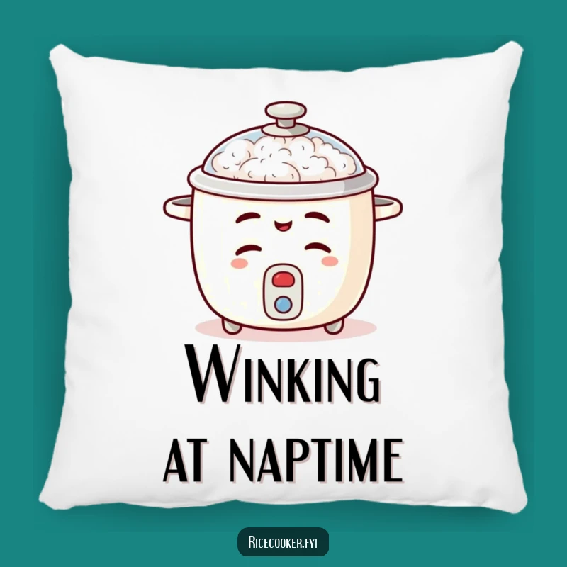 Funny Winking Rice Cooker Pillow, Cozy Mischief Decor, Great Funny Gift
