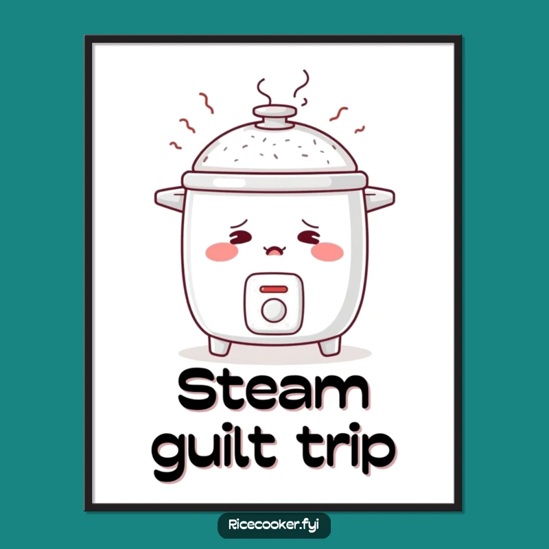 Funny Blushing Rice Cooker Digital Art: Instant Charm!