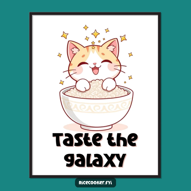 Funny Cat Rice Stars Digital Art: Instant Enchantment - A Downloadable Funny Gift