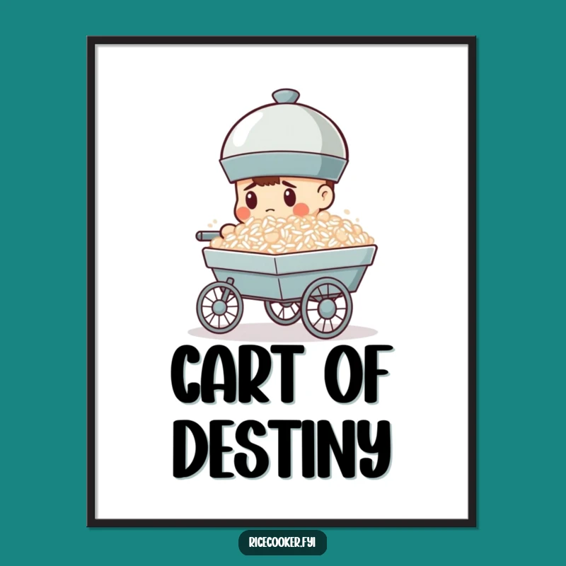 Funny Determined Rice Cooker Digital Art: Instant Drive!