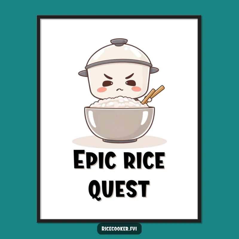 Funny Determined Rice Cooker Digital Art: Motivational Decor Download