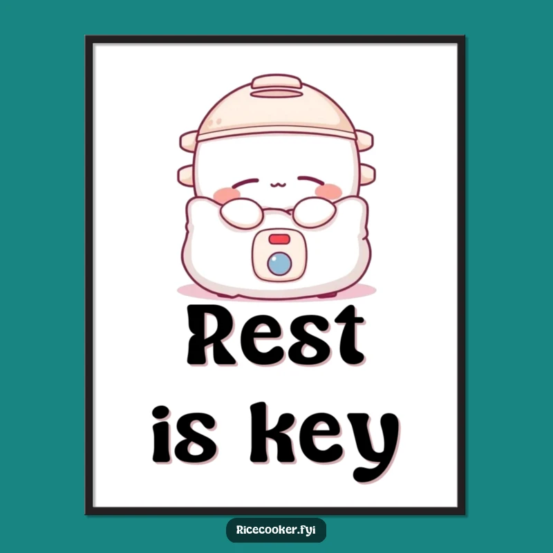 Funny Sleepy Rice Cooker Digital Art, Cozy Pillow Decor, Instant Funny Gift